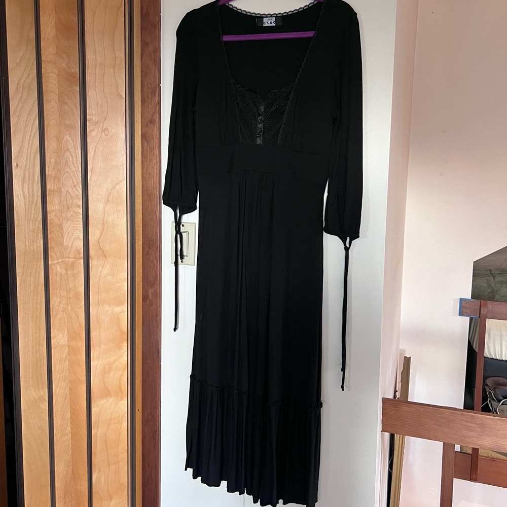 Vintage Midi Black Dress